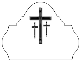 DARAY L 517 BK WT Black 3 Crosses White Background copy